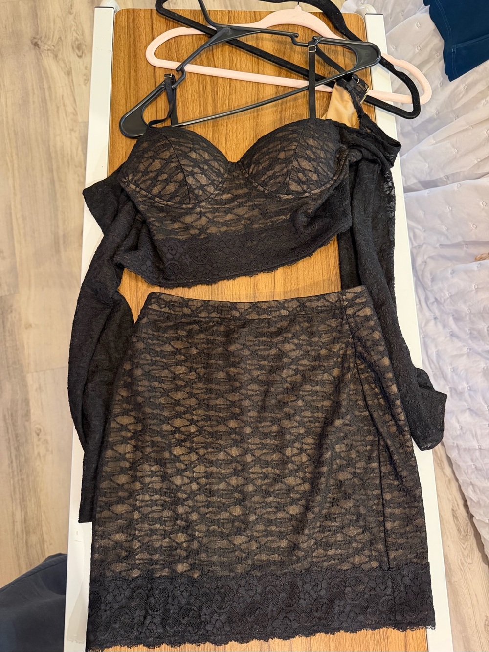 Windsor Black Lace Pencil Skirt Set